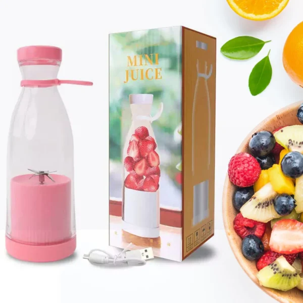 BLENDER PORTABLE JUICER FOR SMOOTHIE 420 ML Multicolour 6Blade (1Pcs)