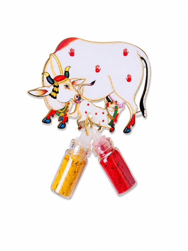 Kamadhenu Cow MDF Haldi Kumkum Housewarming Return Gift (Pack of 25)